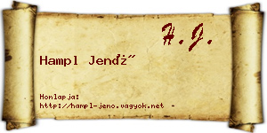 Hampl Jenő névjegykártya