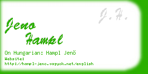 jeno hampl business card